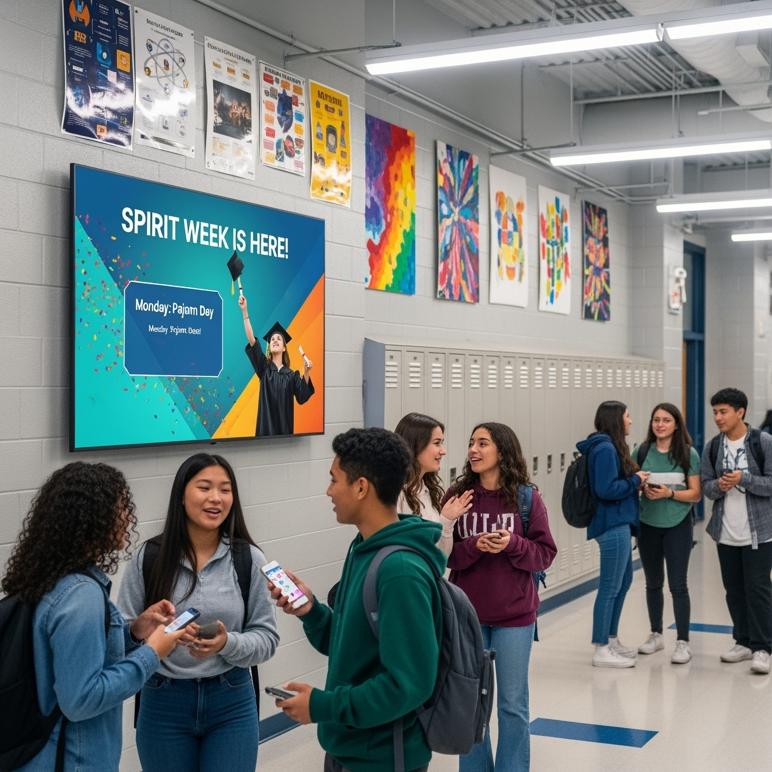 Digital signage for schools: indoor display guide